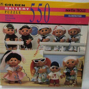 Vintage NORFIN TROLLS 500 Piece Puzzle GLOBETROTTERS, NIB